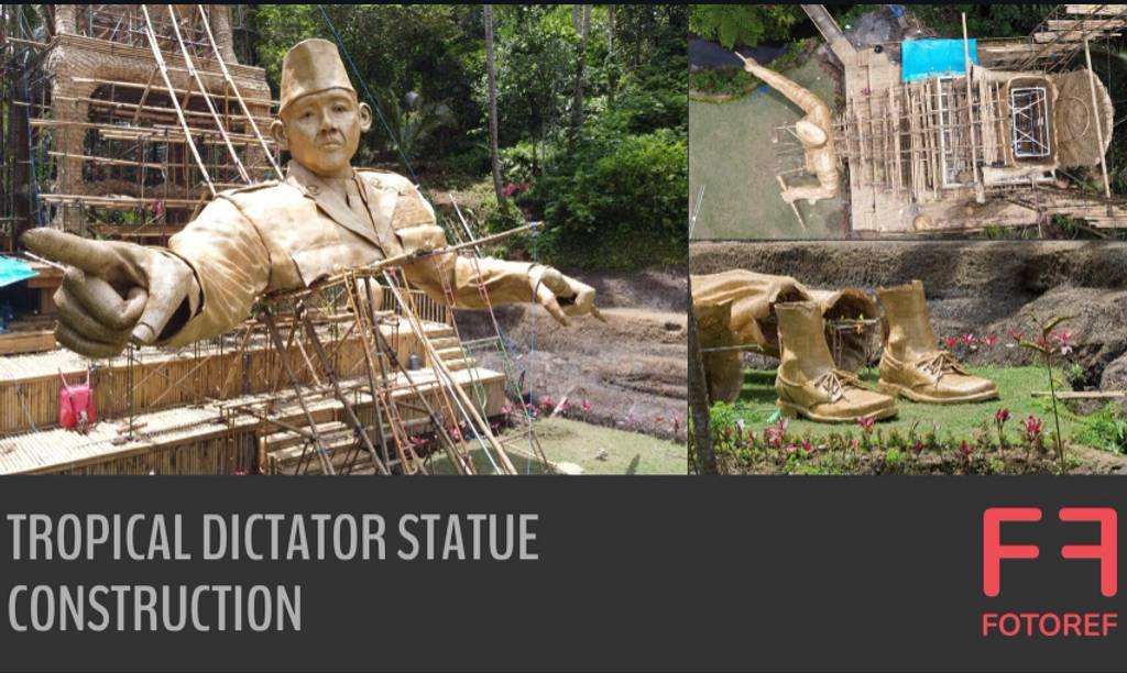 111 张独裁者雕像建造照片 111 photos of Tropical Dictator Statue Construction