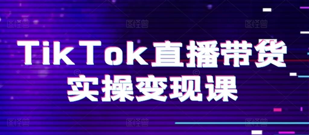 TikTok直播带货实操变现课：系统起号、科学复盘、变现链路、直播配置、小店操作流程、团队搭建等。-网创指引人