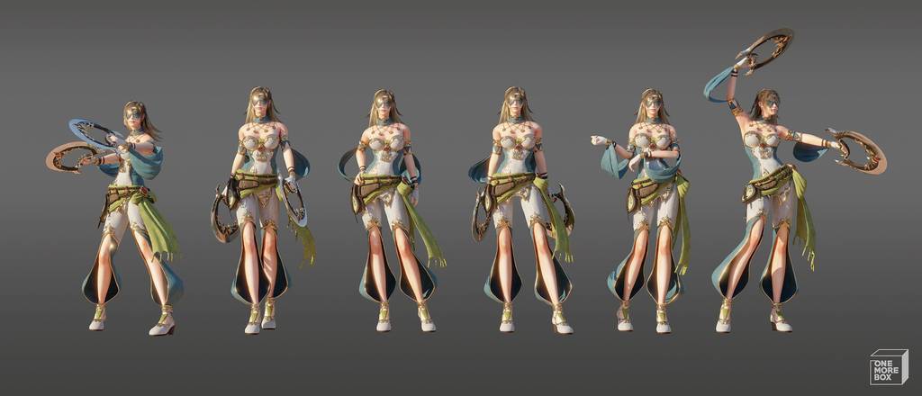 模型资产 – 皇家舞者概念艺术3D角色 Royal Dancer – 3D Character for Concept Art