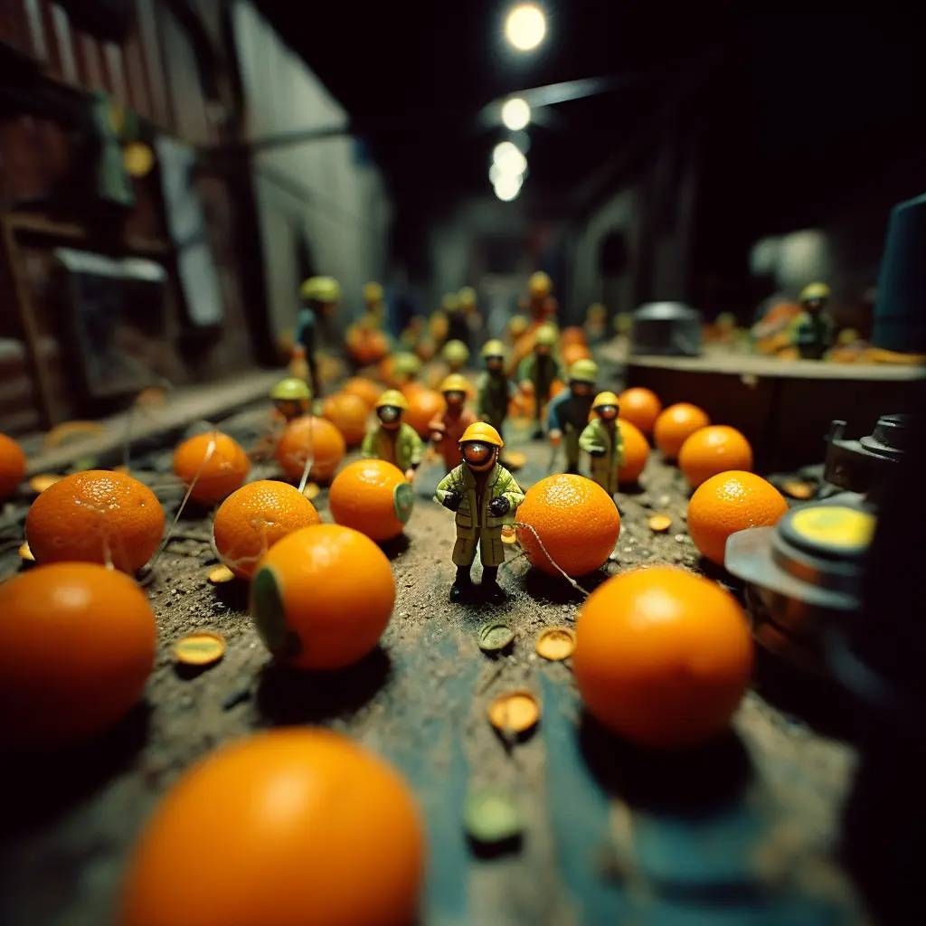 超写实质感橘子摄影作品