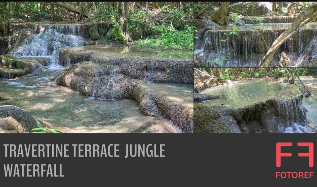180 张石灰华露台丛林瀑布参考照片 180 photos of Travertine Terrace Jungle Waterfall