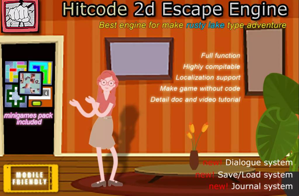 Unity – 2D密室逃脱游戏 2d Escape Engine