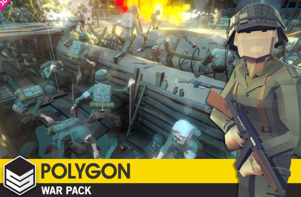Unity – 战争场景 POLYGON War – Low Poly 3D Art