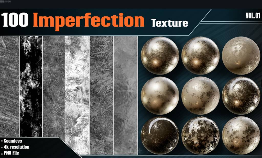 100 张瑕疵粗糙纹理 100 Imperfection Texture – Vol.01