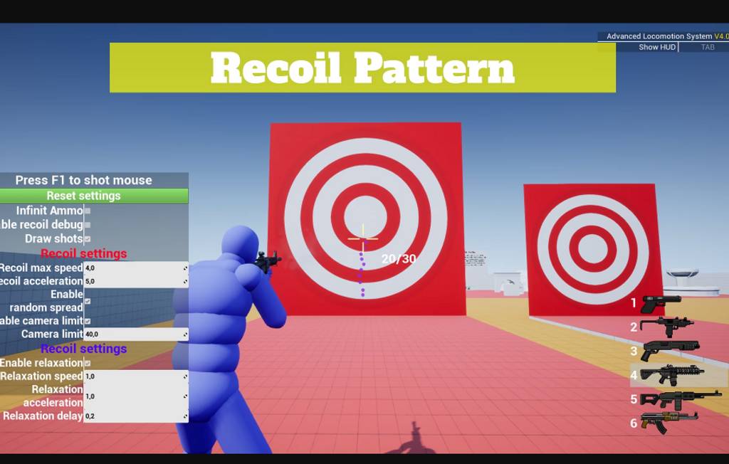 UE4/5插件 – 后坐力模拟插件 Recoil Pattern