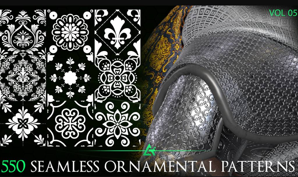 550 个平铺装饰图案 550 Tileable Ornamental Patterns