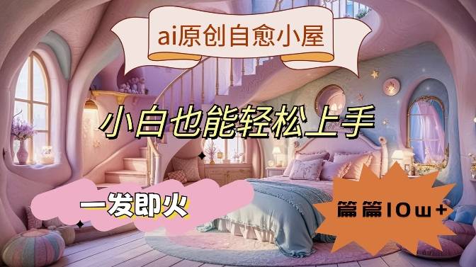 ai原创治愈小屋，小白也能轻松上手，一发即火，篇篇10w+【揭秘】-网创指引人