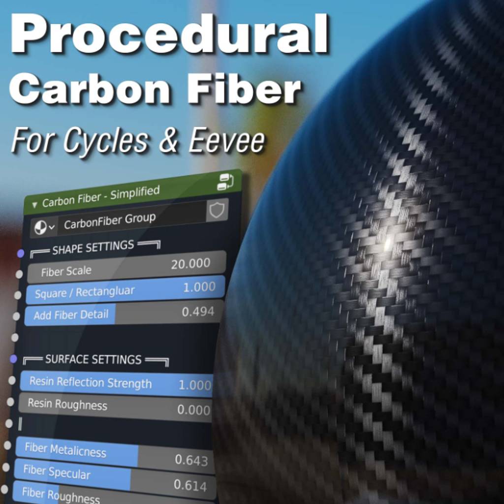 Advanced Procedural Carbon Fiber Shader-碳纤维材质预设