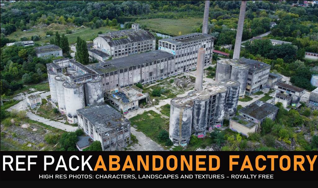 350 多张废弃工厂参考图片 Abandoned Factory 350+ Reference pictures including drone images