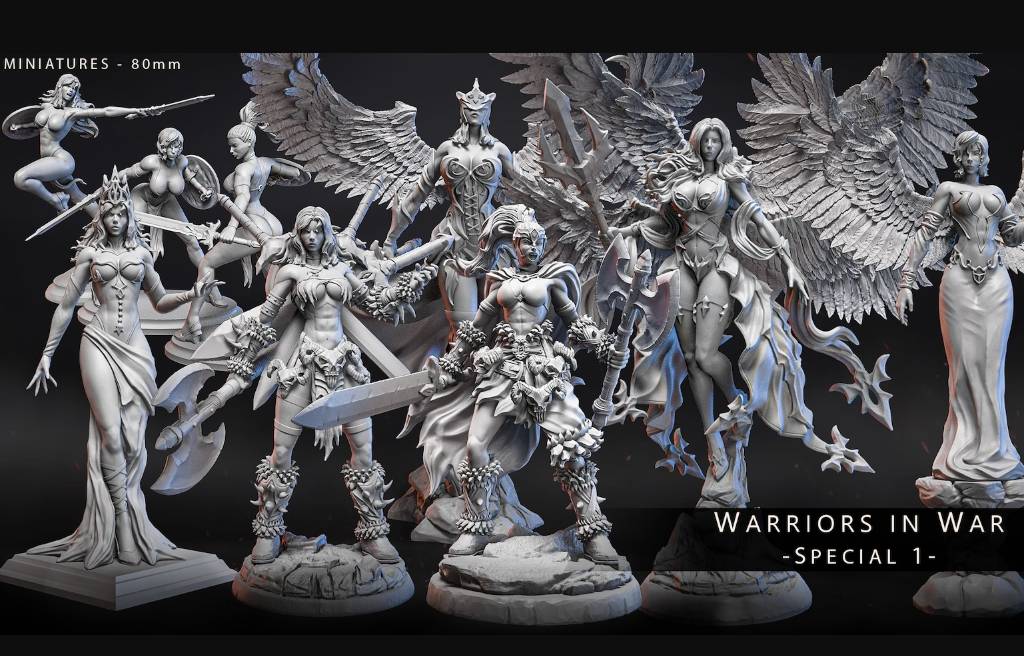 模型资产 – 3D打印模型战争中的勇士 Warriors In War