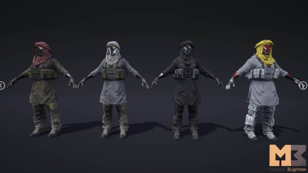 模型资产 – 科幻女兵游戏角色 Female Soldiers (Pack)