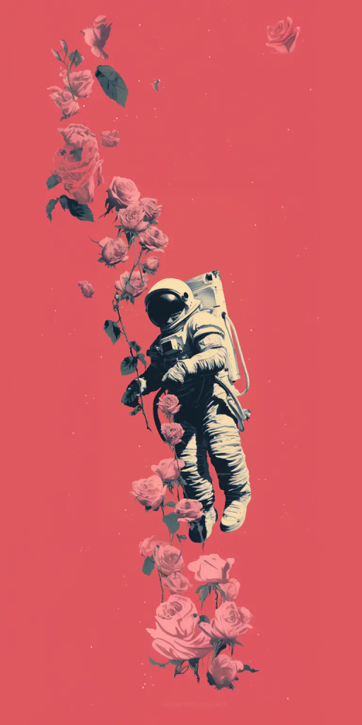立式摄影：宇航员与玫瑰