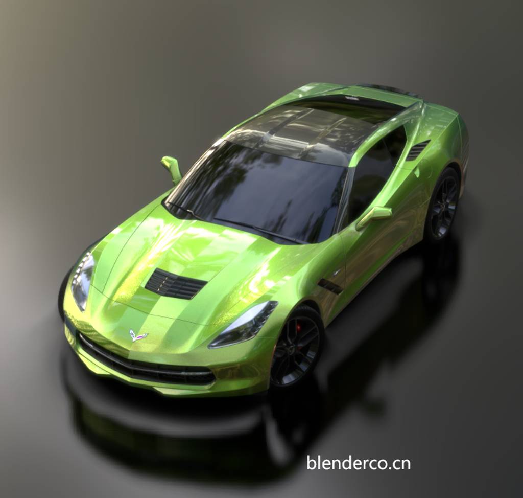 blender科尔维特汽车模型赛车跑车