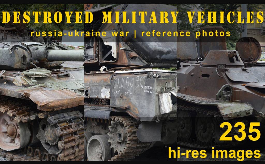 235 张被摧毁的军用汽车参考照片 Destroyed Military Vehicles Vol.1