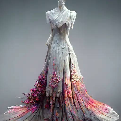 自然主题连衣长裙时尚设计