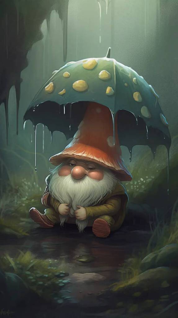 蘑菇伞下的小矮人