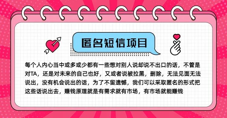 冷门小众赚钱项目，匿名短信，玩转信息差，月入五位数【揭秘】-网创指引人